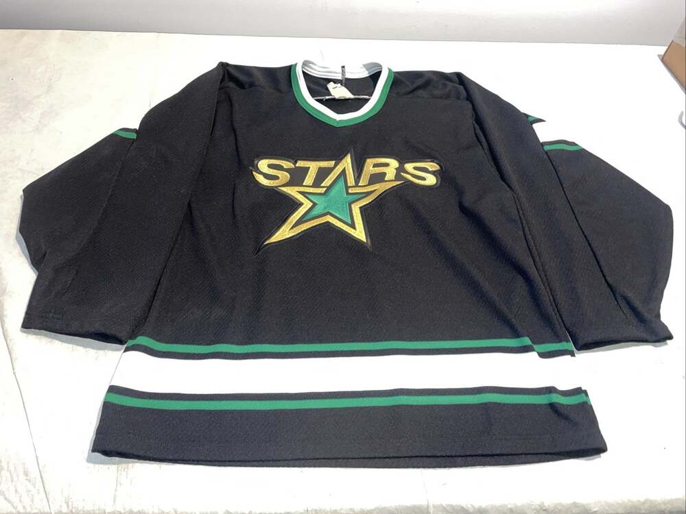 Minnesota North Stars Jersey Mens Medium Black Vintage Ccm Clean Mic 90s NHL